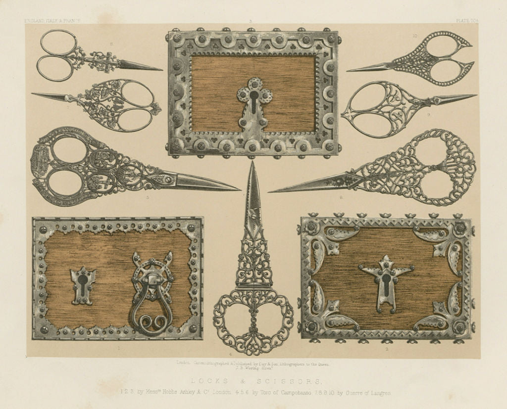 INTERNATIONAL EXHIBITION. Locks scissors Hobbs Ashley Campobasso Guerre 1862